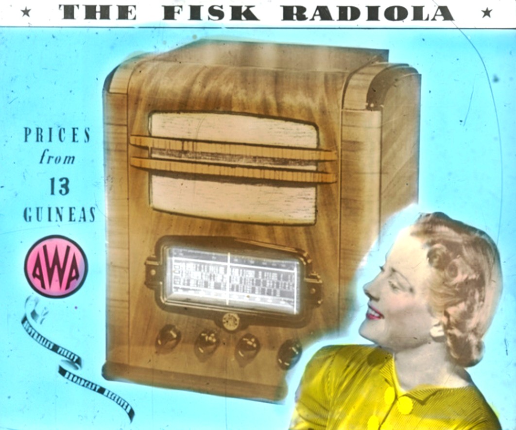 Period advertisement for AWA The Fisk Radiola R52G
